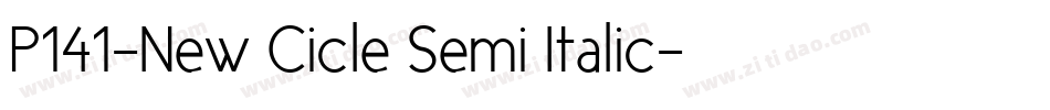 P141-New Cicle Semi Italic字体转换
